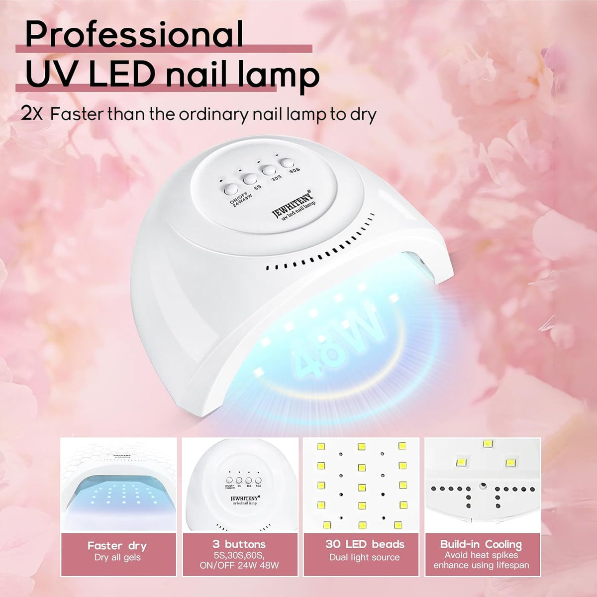 JEWHITENY 14 Colors Poly Extension Gel Nail Kit With U V Lamp Nude Pink White Brown All In One Poly
