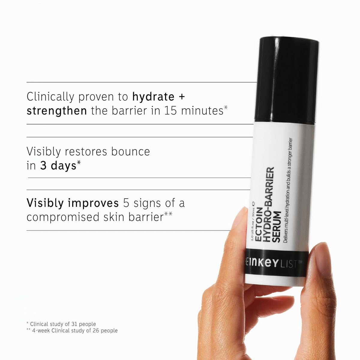 The INKEY List Ectoin Hydro-Barrier Serum, Advanced Dual-Action Serum, Boosts Hydration, Builds