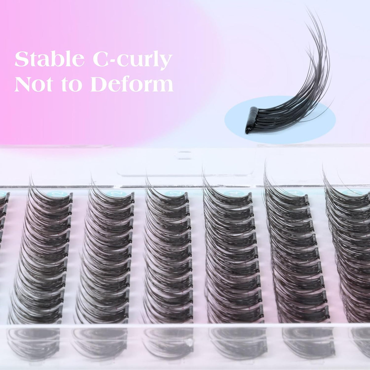 Self Adhesive Eyelashes Natural Self Adhesive Lash Clusters Pre glued Eyelash Clusters zanlufly No