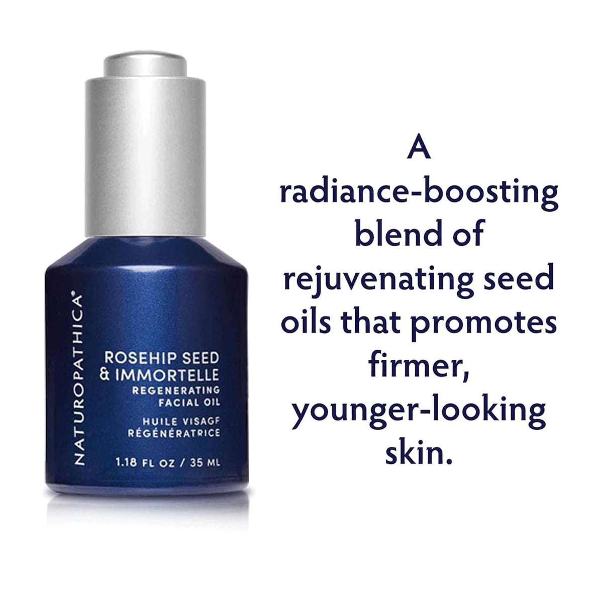 Naturopathica Rosehip Seed & Immortelle Regenerating Facial Oil, Daily Face Oil for Softened Fine