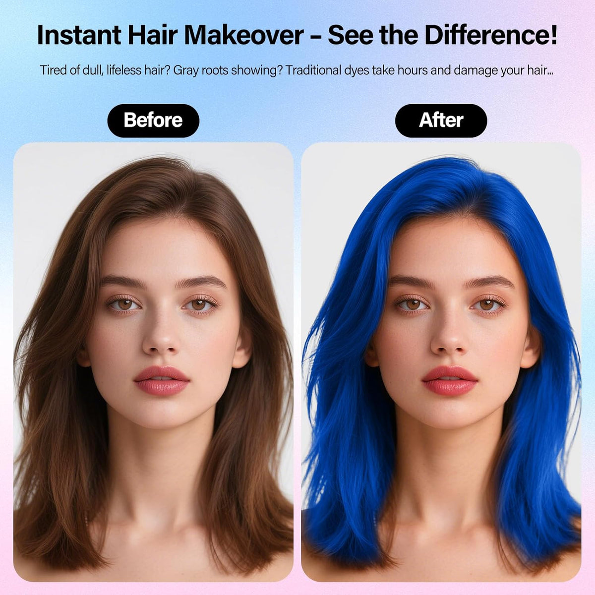 Temporary Hair Color Spray For Kids Women Men, Temporary Hair Dye Washable Hair Color Wax