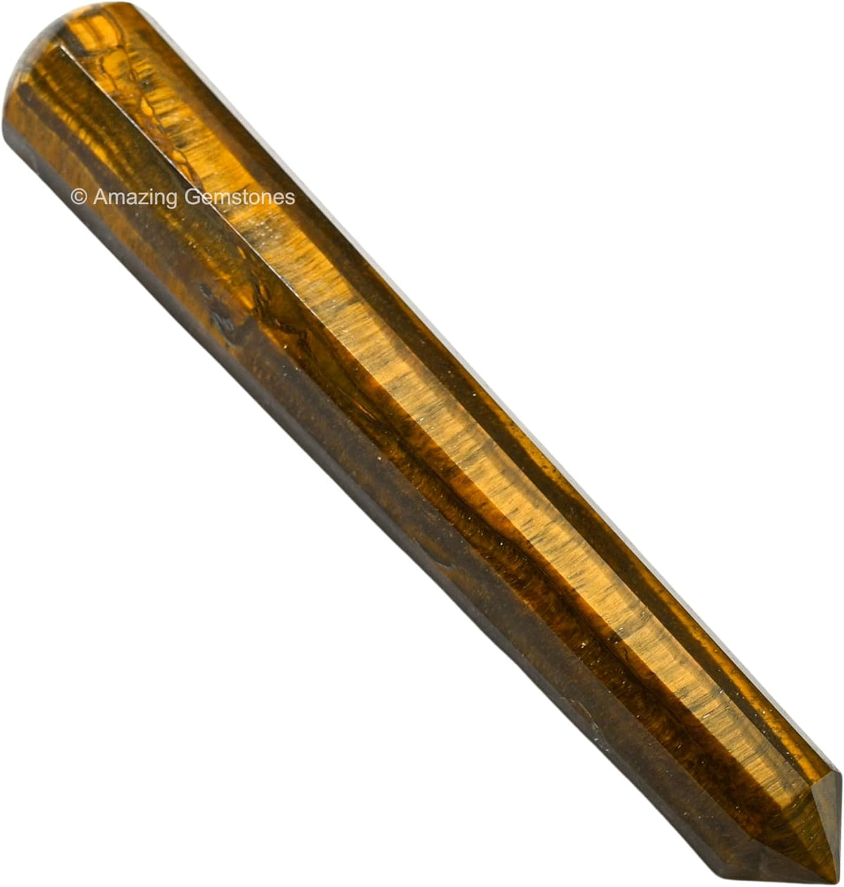 Amazing Gemstone Tiger Eye Crystal Wand Massage Stick - Pelvic Wand Gua Sha for Adults - Crystals