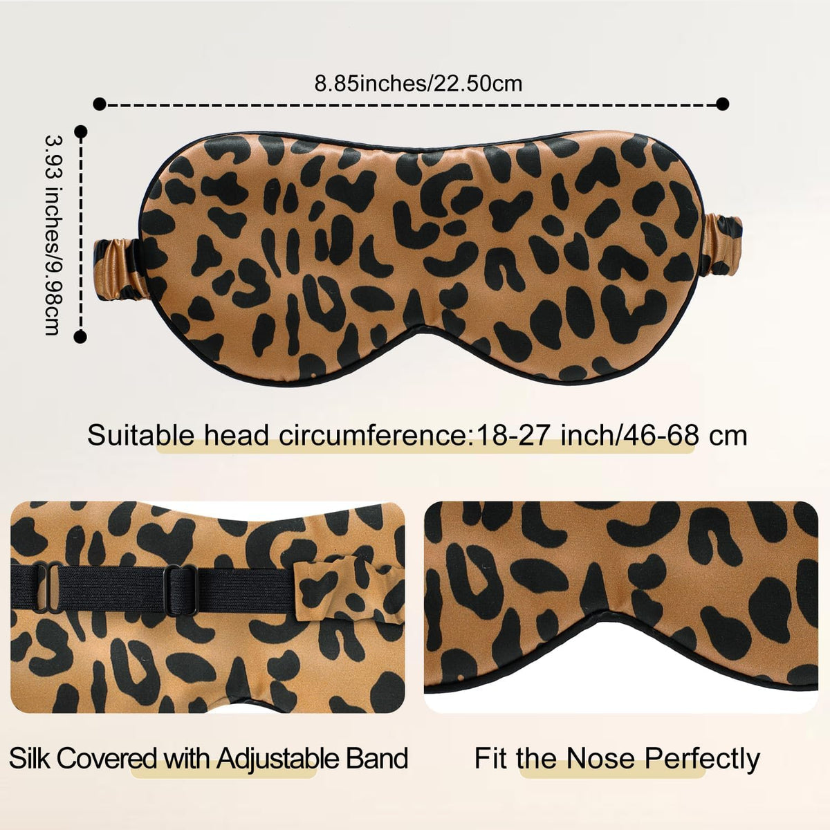 ZIMASILK Adjustable 100% 22 Momme Mulberry Silk Sleep Mask for Sleeping, Filled with Premium