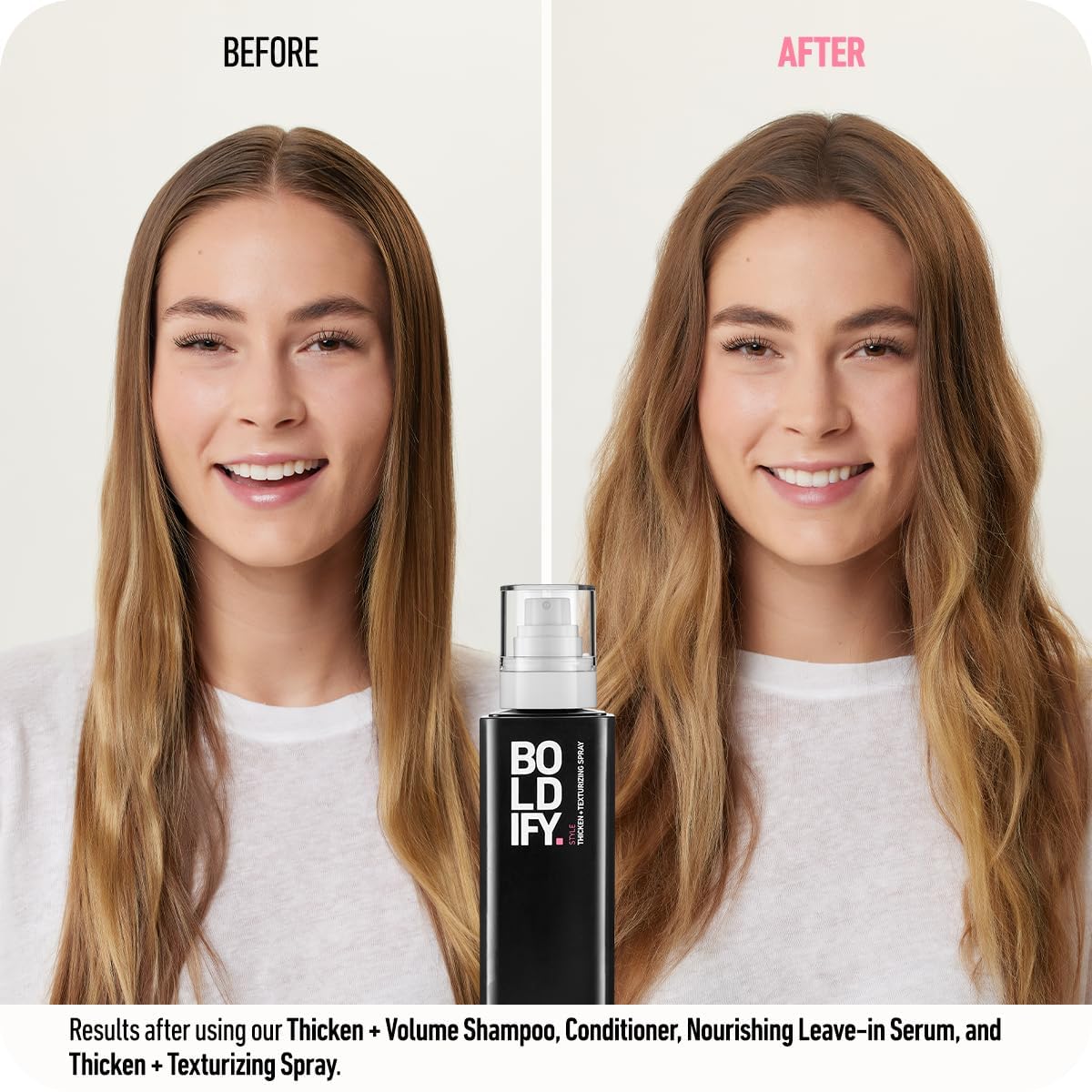 Boldify Hair Thickening Spray - Volume Booster - Stylist-Recommended Texture Spray for Hair Women &