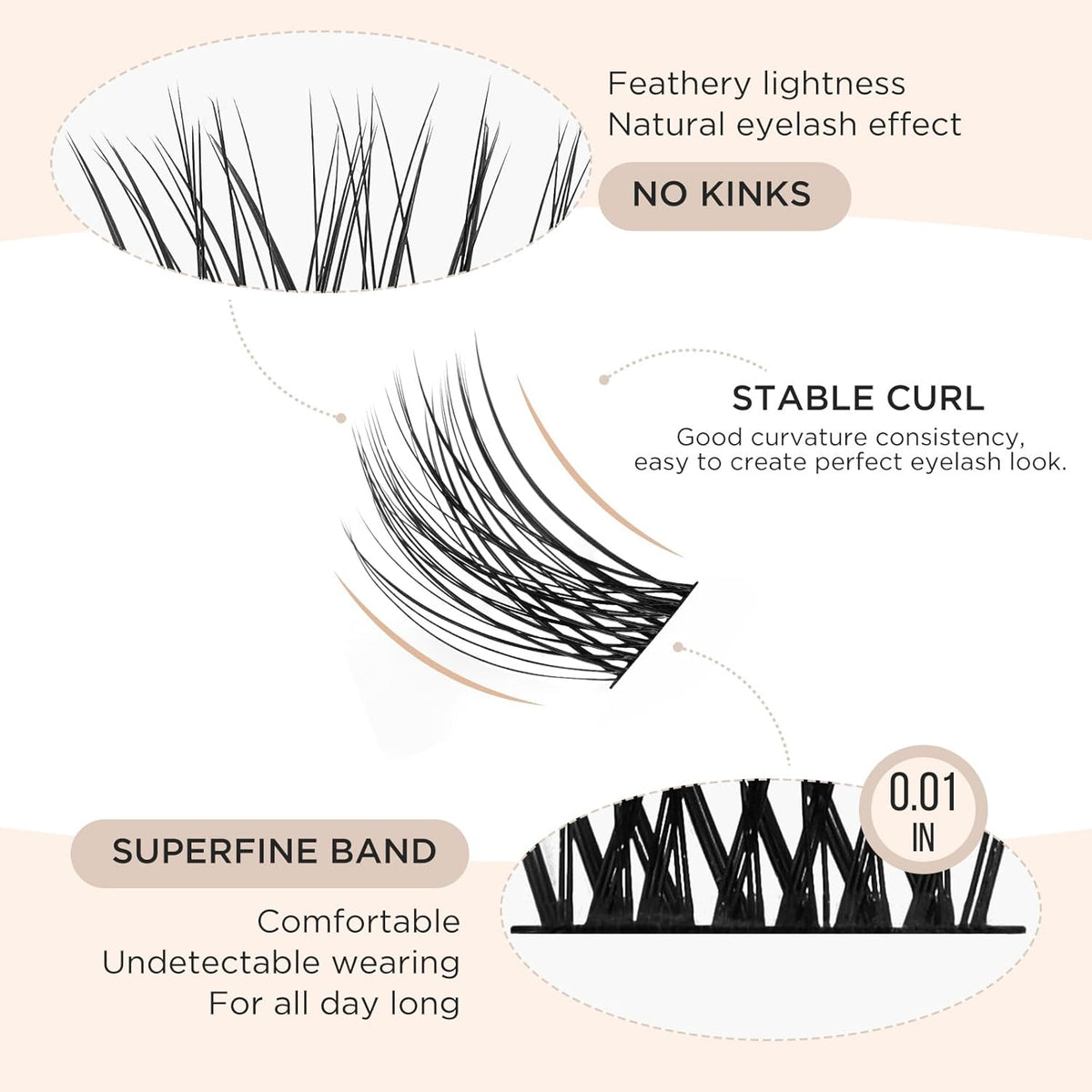 PopUp Lash Clusters, DIY Eyelash Extensions Mega Volume Individual Lashes Eyelash Clusters