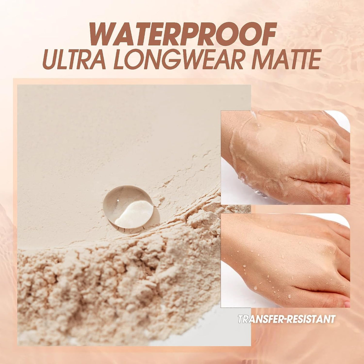 Oil Control Face Pressed Powder,Matte Smooth Flawless Setting Powder Makeup,Waterproof Long Lasting