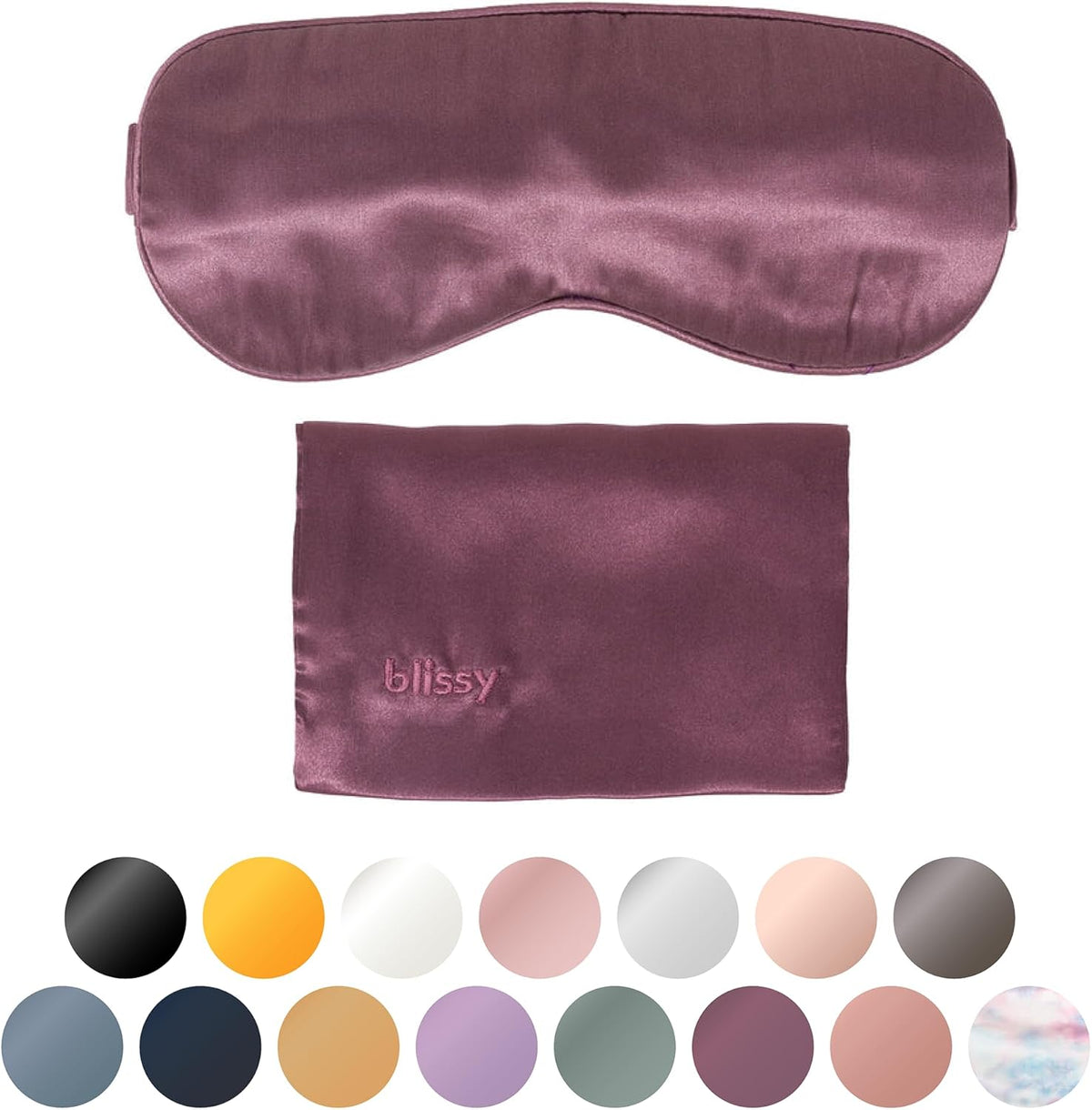 Blissy Silk Sleep Mask - Silk Eye Sleeping Mask for Women & Men for Total Blackout - 100% Pure