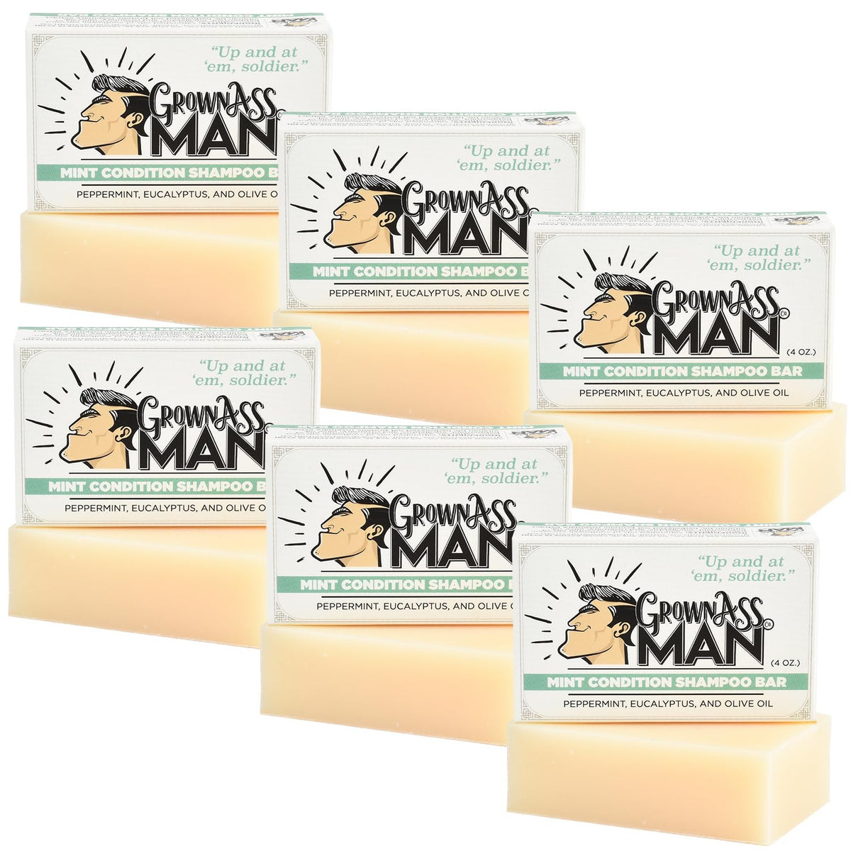 Solid Shampoo Bar Rich Lather 3 in 1: Hair, Beard & Body Wash - Plastic Free & Eco-Friendly