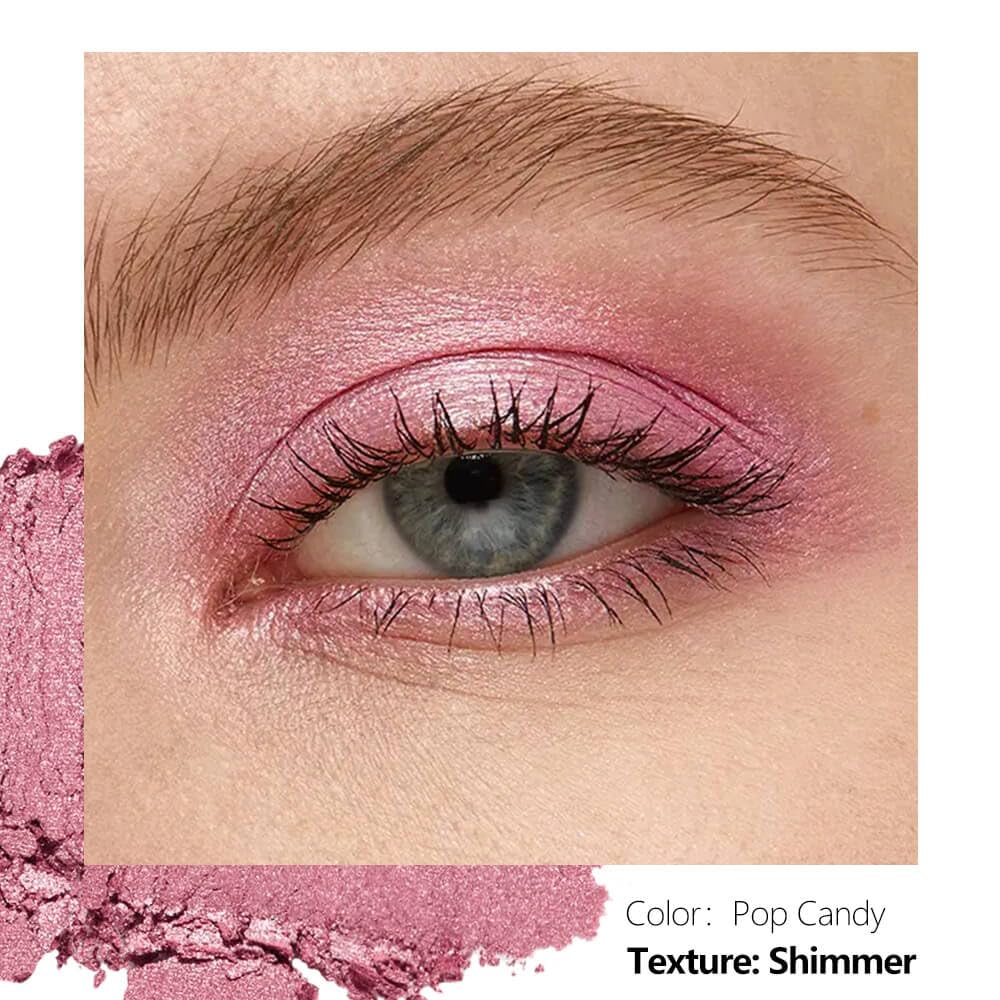 Single Pink Eyeshadow Matte Shimmer Highly Pigmented Blendable Longwear Powder in Magnetic Refill