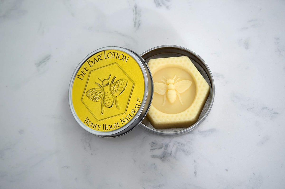 Honey House Naturals Bee Bar Duo – Vanilla - Small .6 Ounce and Large 2 Ounce– All Natural Ultra