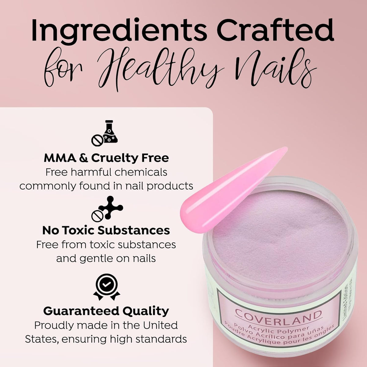 Tones Coverland Acrylic Nail Powder "Cakepop" - Limited Edition Acrylic Powder for Nail Design