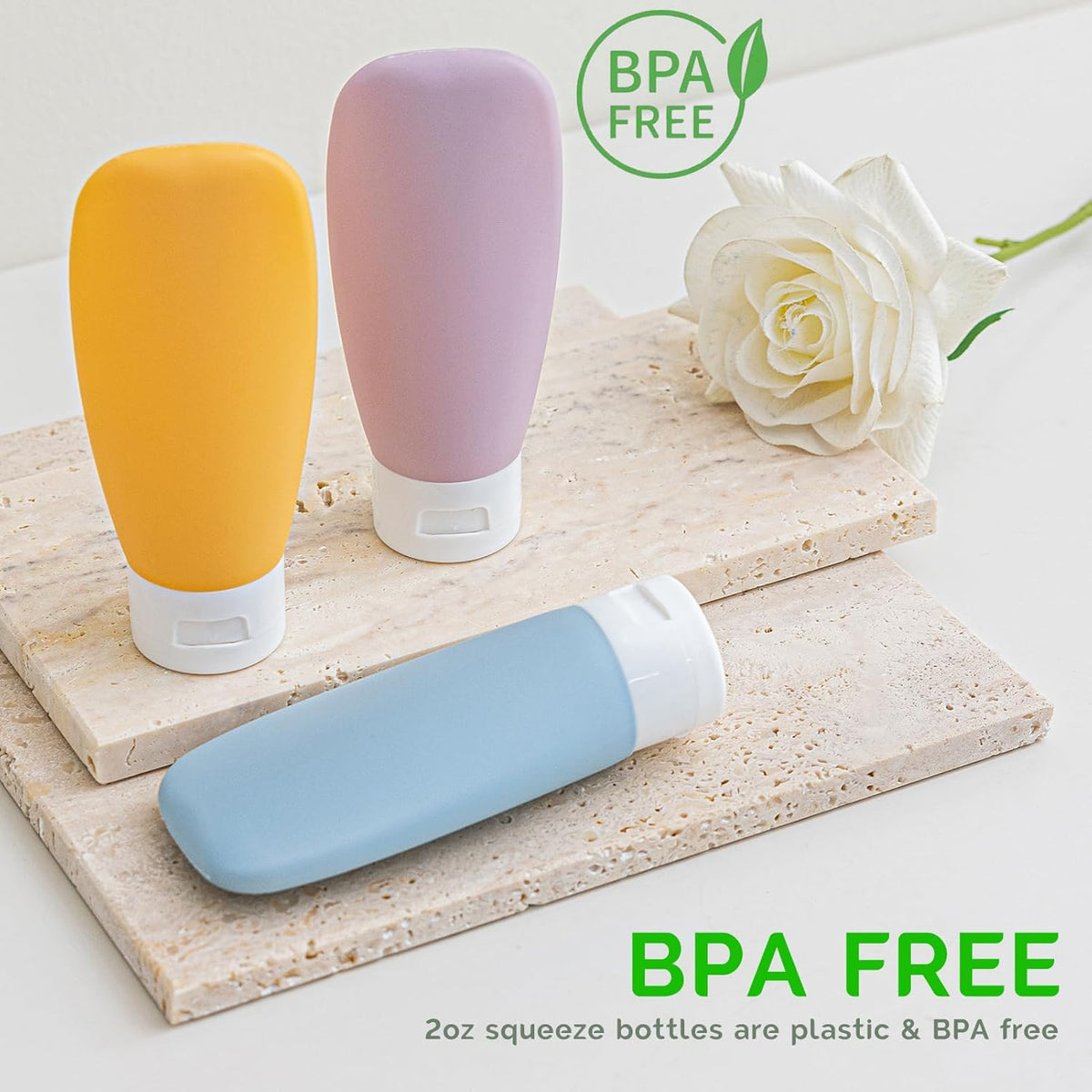 20 Pack Travel Bottles Set for Toiletries TSA Approved, Leak Proof Travel Size Containers Kit