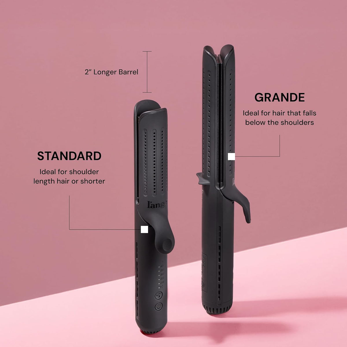 L'ANGE HAIR Le Duo Standard 360° Airflow Styler | 2-in-1 Curling Wand & Titanium Flat Iron Hair