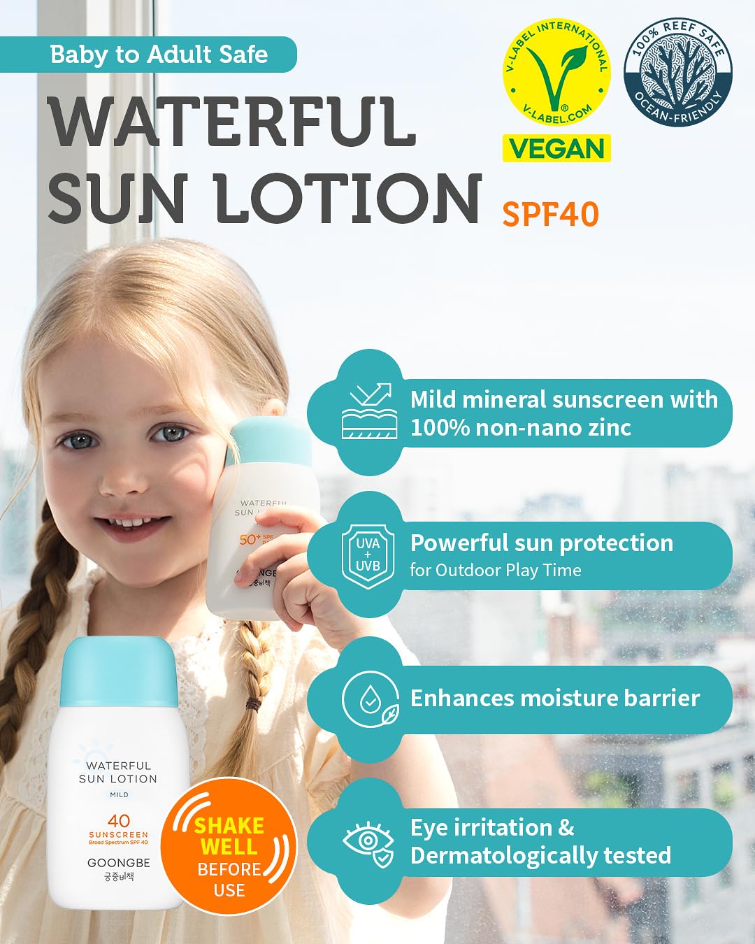 Sun Lotion SPF 40 & Sun Stick SPF 50-100% Zinc Oxide Mineral Sunscreen - No White Cast - Vegan