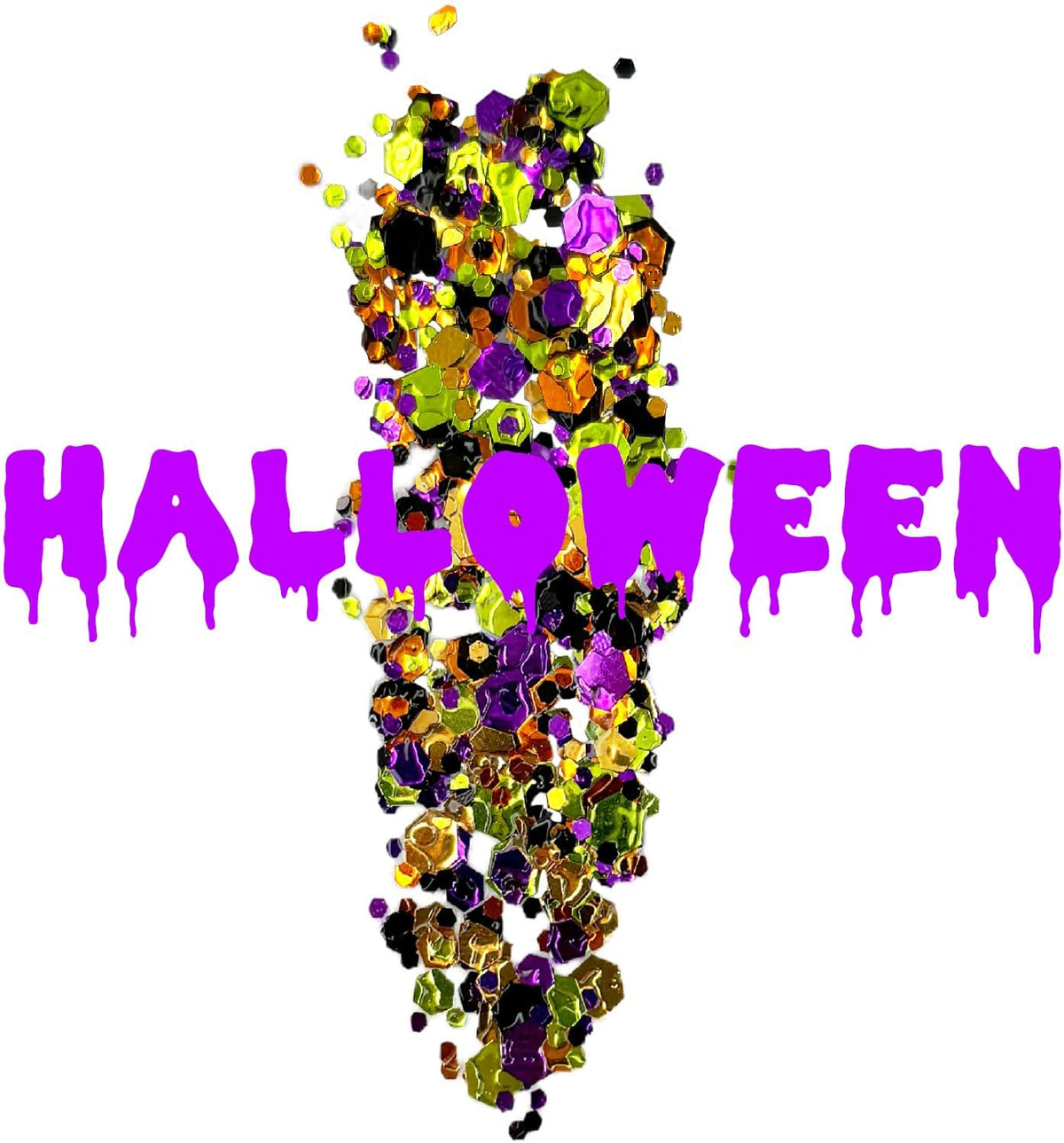 Halloween Glitter Gel for Body, Face, Hair and Lip, Color Changing Glitter Gel Under Light