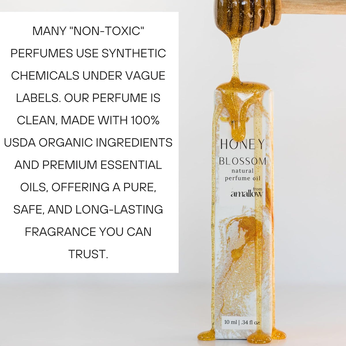 Amallow All Natural Non-Toxic Perfume Roller - Made With Pure and Organic Essential Oils - Hints of