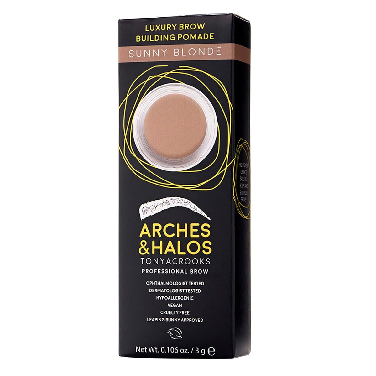 Arches and Halos Luxury Brow Building Pomade - Vegan Eyebrow Pomade - Creamy, Long Wearing Color