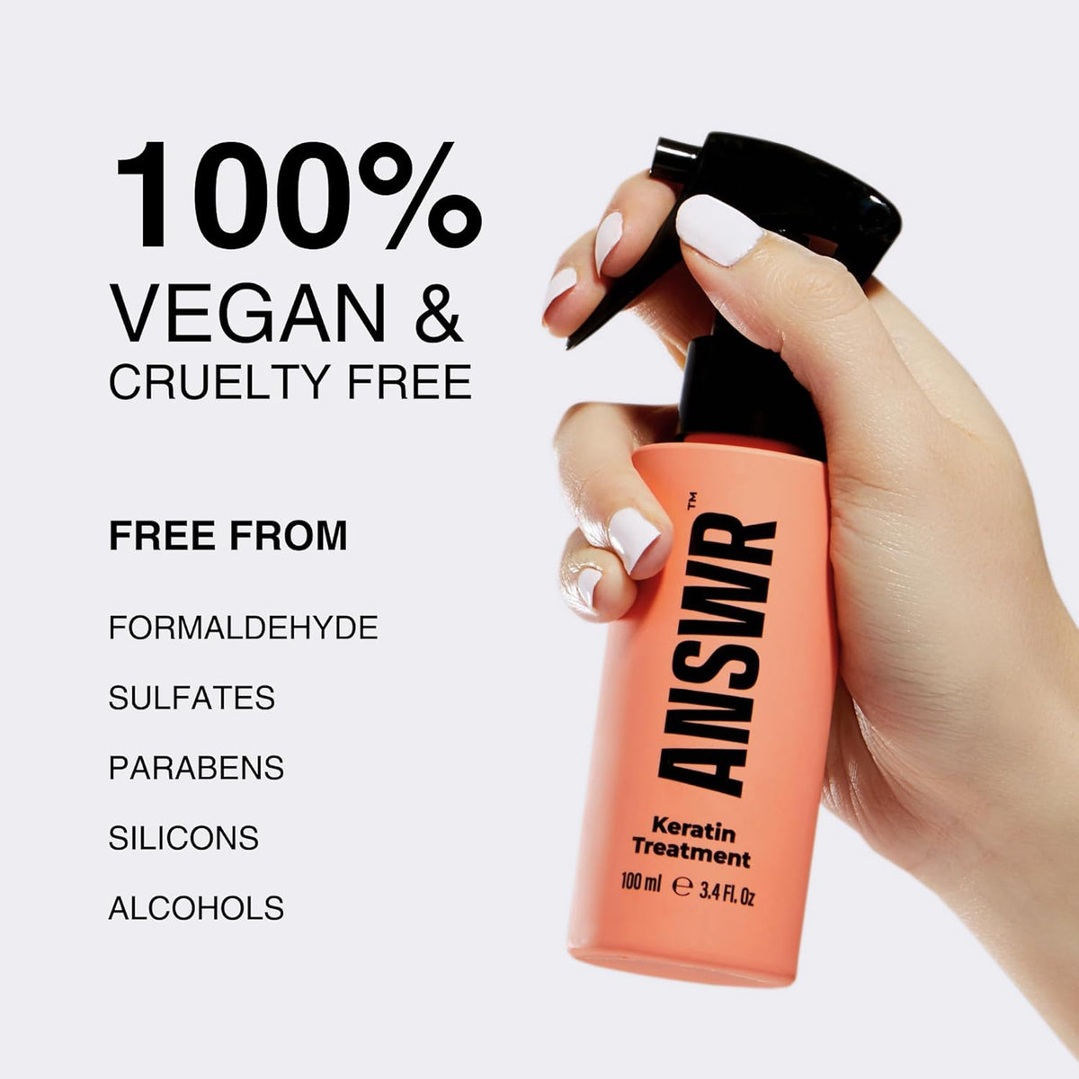 ANSWR At Home Brazilian Keratin Hair Treatment for All Hair Types – Deep Nourishment, Eliminates