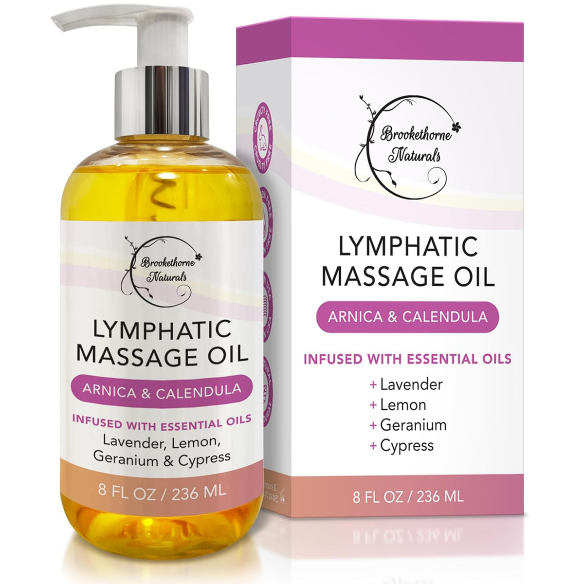 Lymphatic Massage Oil for Massage Therapy & Natural Lymphatic Drainage | Premium Quality with