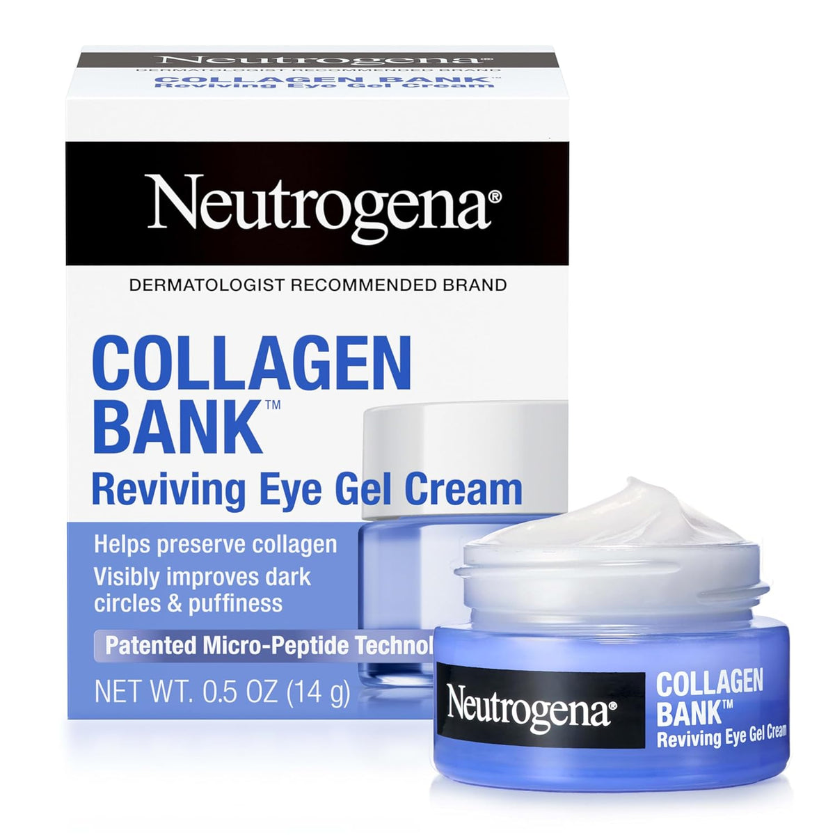 NEUTROGENA Collagen Bank Reviving Eye Cream, Under Eye Cream, Helps Preserve Collagen, Visibly