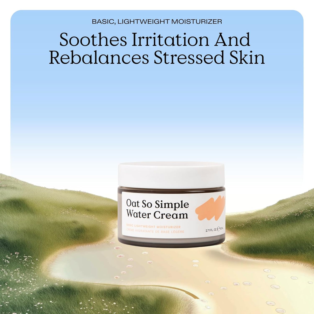 KraveBeauty Oat So Simple Water Cream, Enriched With Oat & Squalane To Soothe & Lock In Moisture