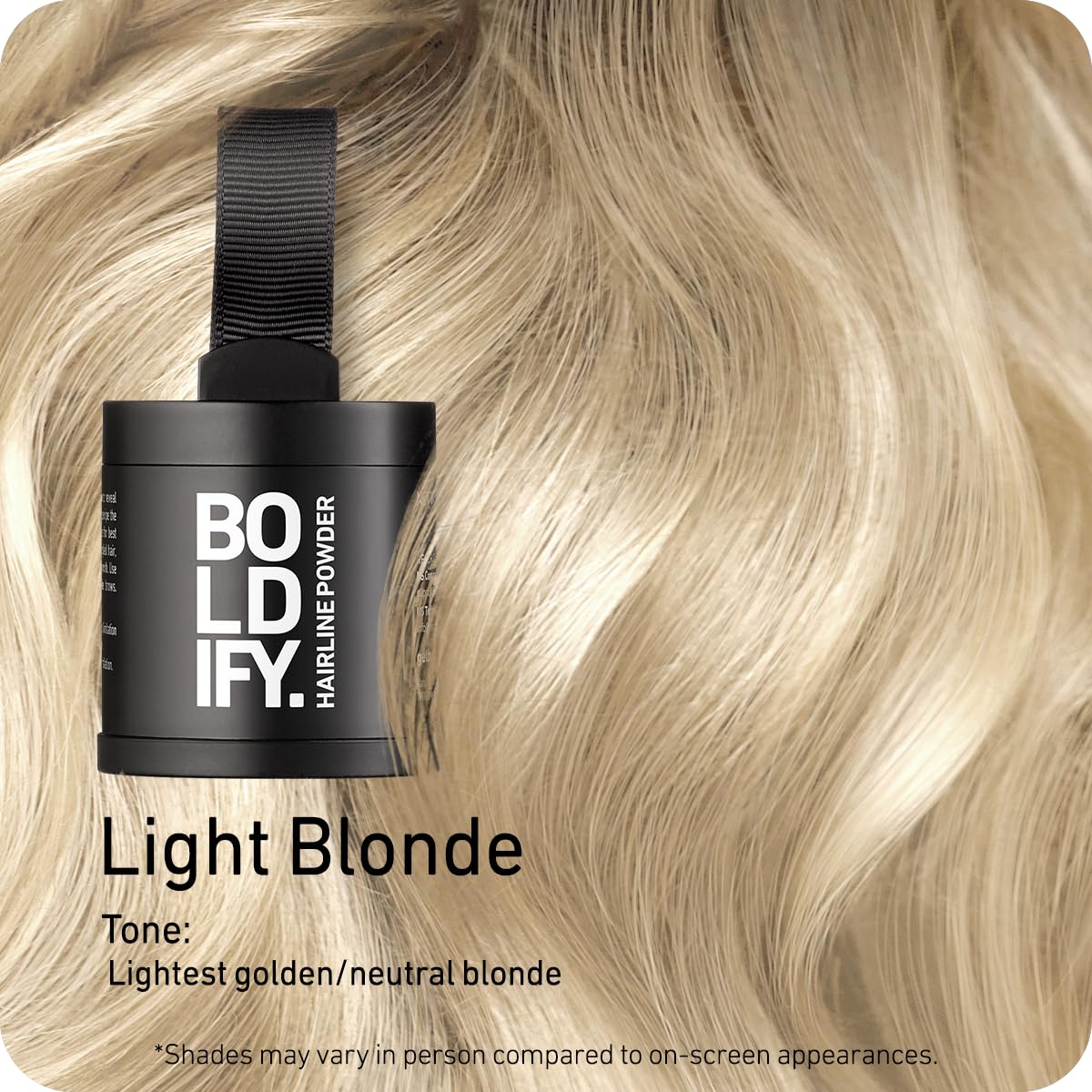 BOLDIFY Hairline Powder (LARGE, 10g) - Root Touch Up Hair Color for Gray Coverage - Bald Spot