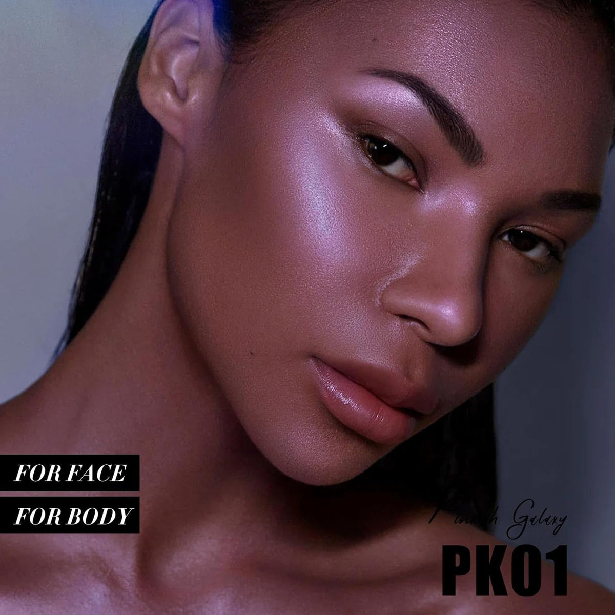 FOCALLURE Shimmer Face Highlighter Makeup Powder, Gel to Powder Glow Finish, Leaving a Lightweight