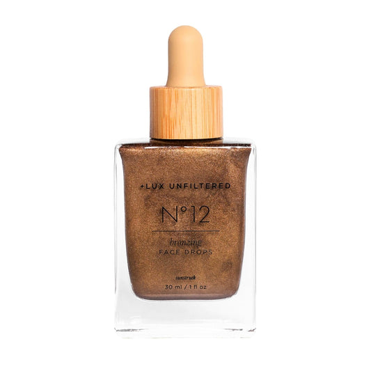 + Lux Unfiltered N°12 Sunstruck Face Tanning Drops - Fragrance Free Bronzing Drops for Face with