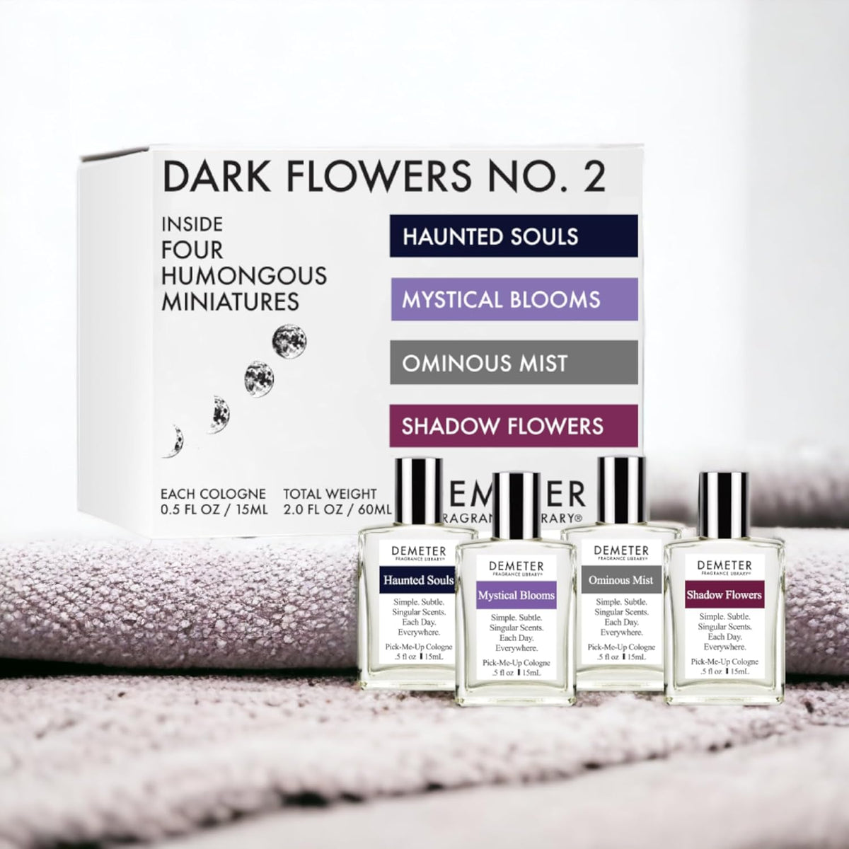 DEMETER Dark Flowers No. 2 Humongous Miniature Set of 4 Colognes, Haunted Souls - Mystical Blooms