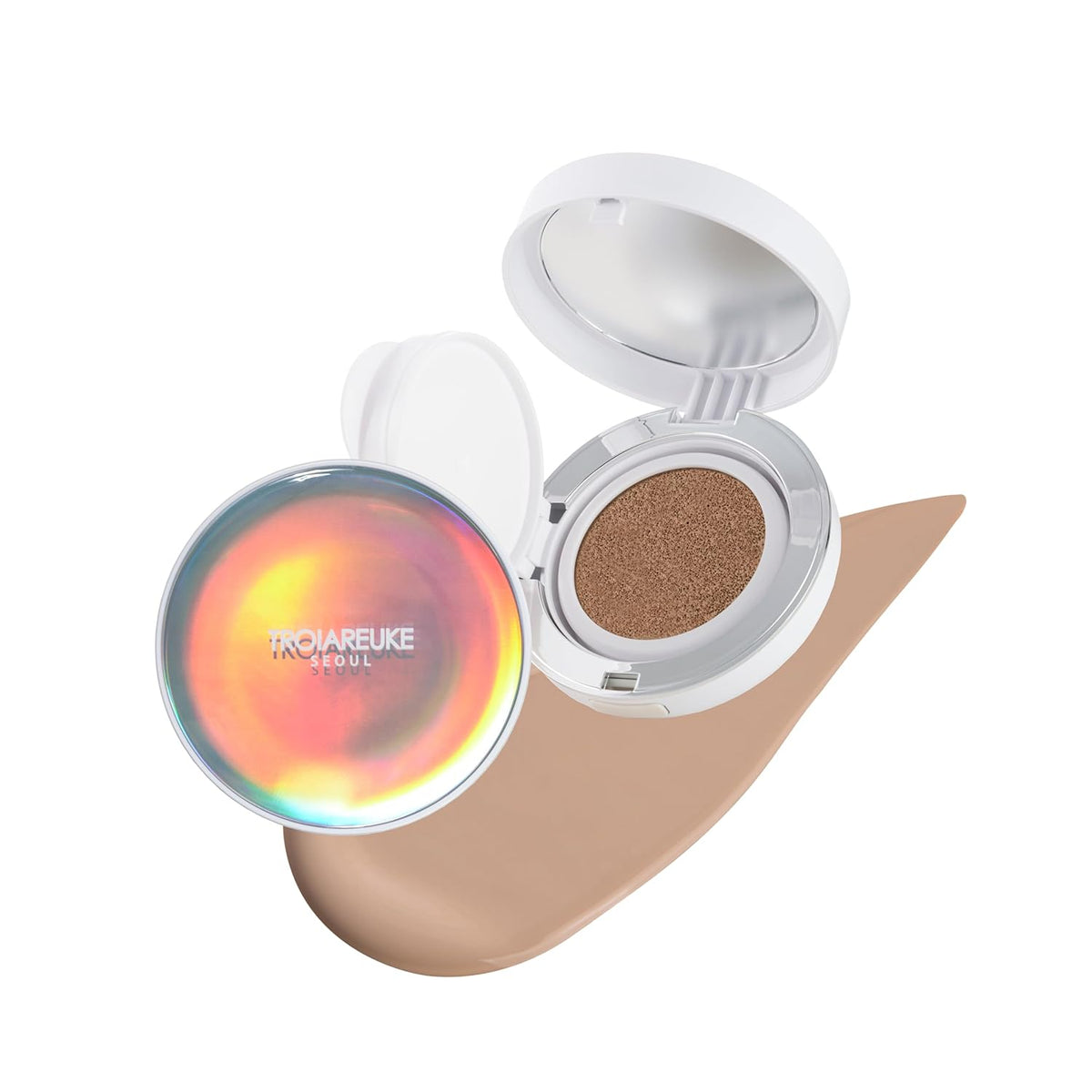 TROIAREUKE Seoul "Bridal" Cushion Foundation(#22, Yellow Beige), Korean Cushion Foundation