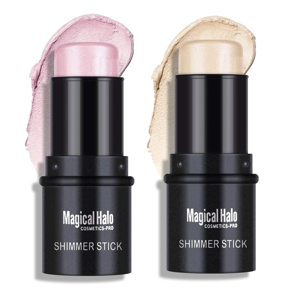 Ownest 2 Colors Highlighter Stick, Shimmer Glow Cream Highlighter for Face & Body, Subtle Shimmer