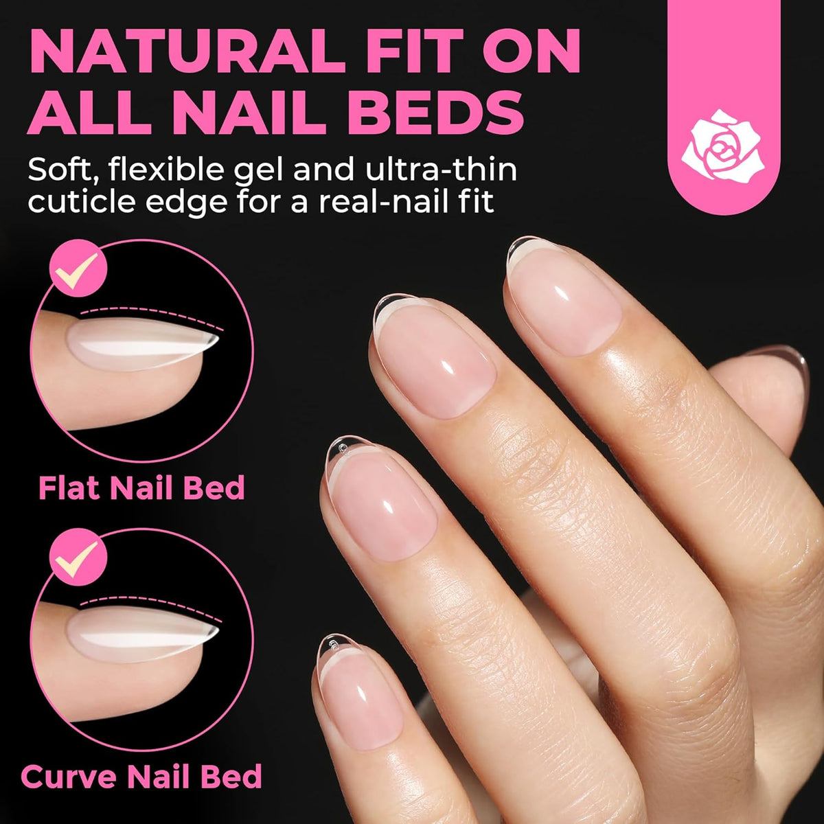 UNA GELLA Extra Short Almond Nail Tips Full Cover 504PCS Gel Nail Tips Short Almond Shaped Nails