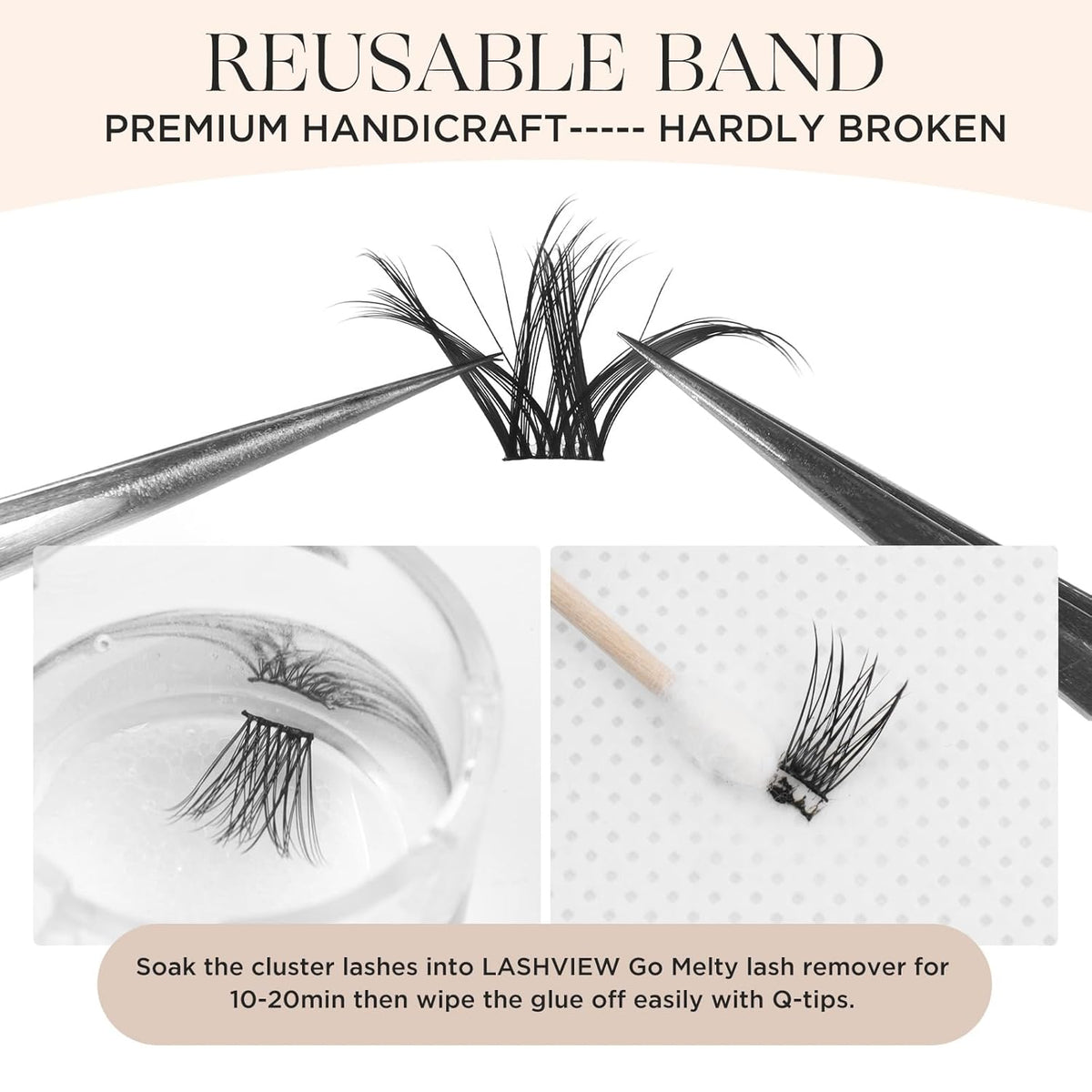 PopUp Lash Clusters 144 Pcs Cluster Lashes DIY Cluster Eyelash Extensions Mega Volume Reusable
