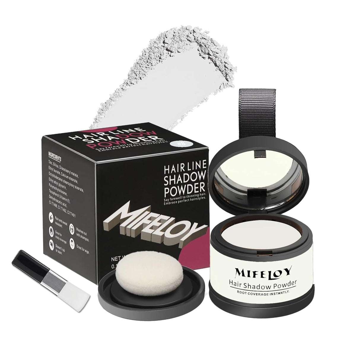 Root Touch Up Powder, Instantly Gray Hair Cover Up, Women Color Root Coverage Shadow Powder for