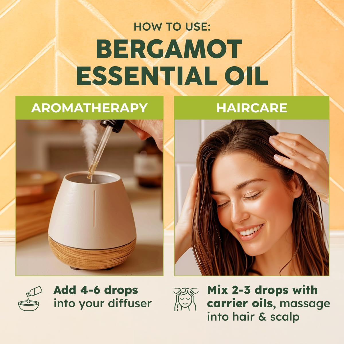 Kukka Bergamot Essential Oil for Diffuser and Skin - 4 Fl Oz - Bergamot Oil for Aromatherapy, Hair