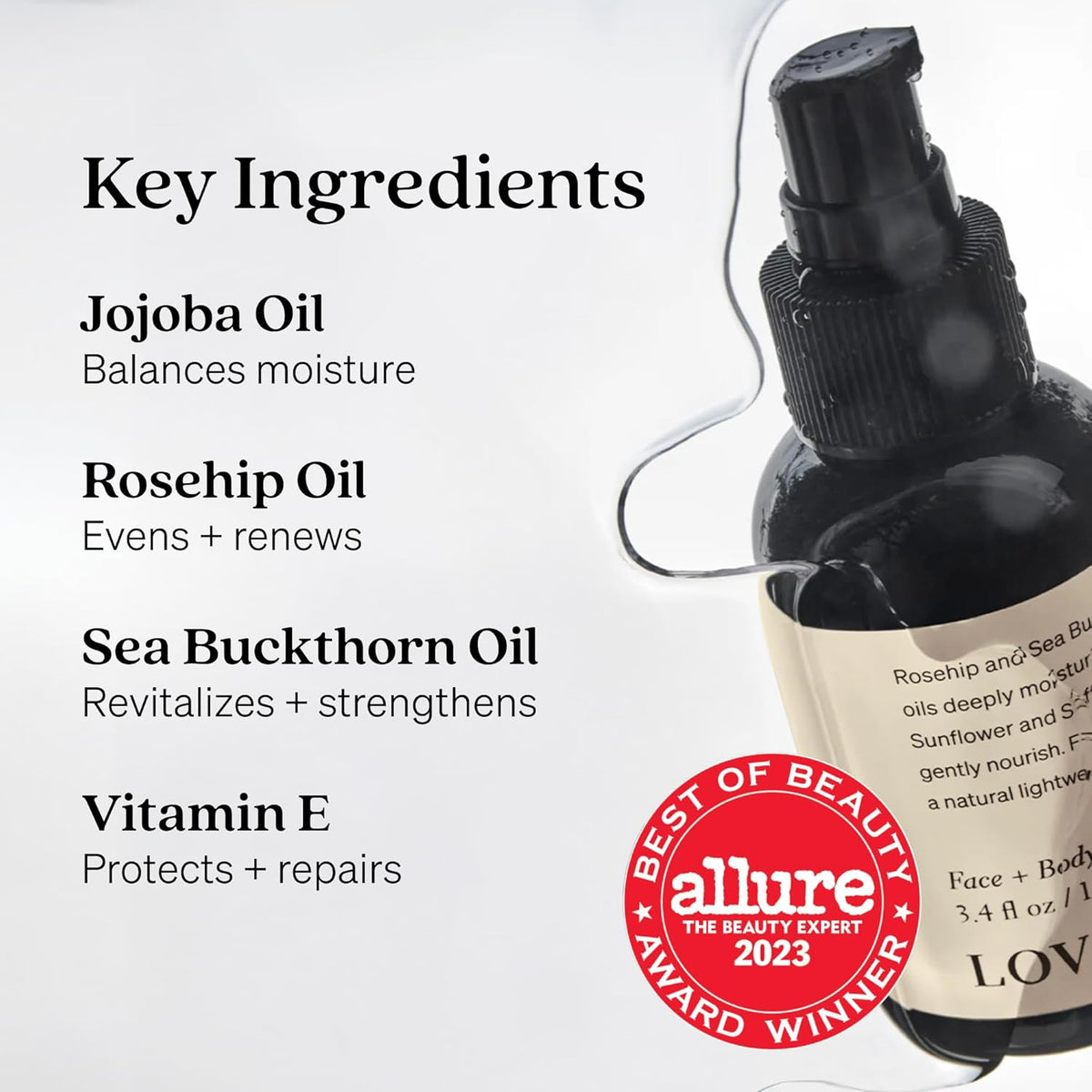 Face & Body Oil, John Legend Skincare, Daily Hydration, Lightweight & Non-Greasy Formula with