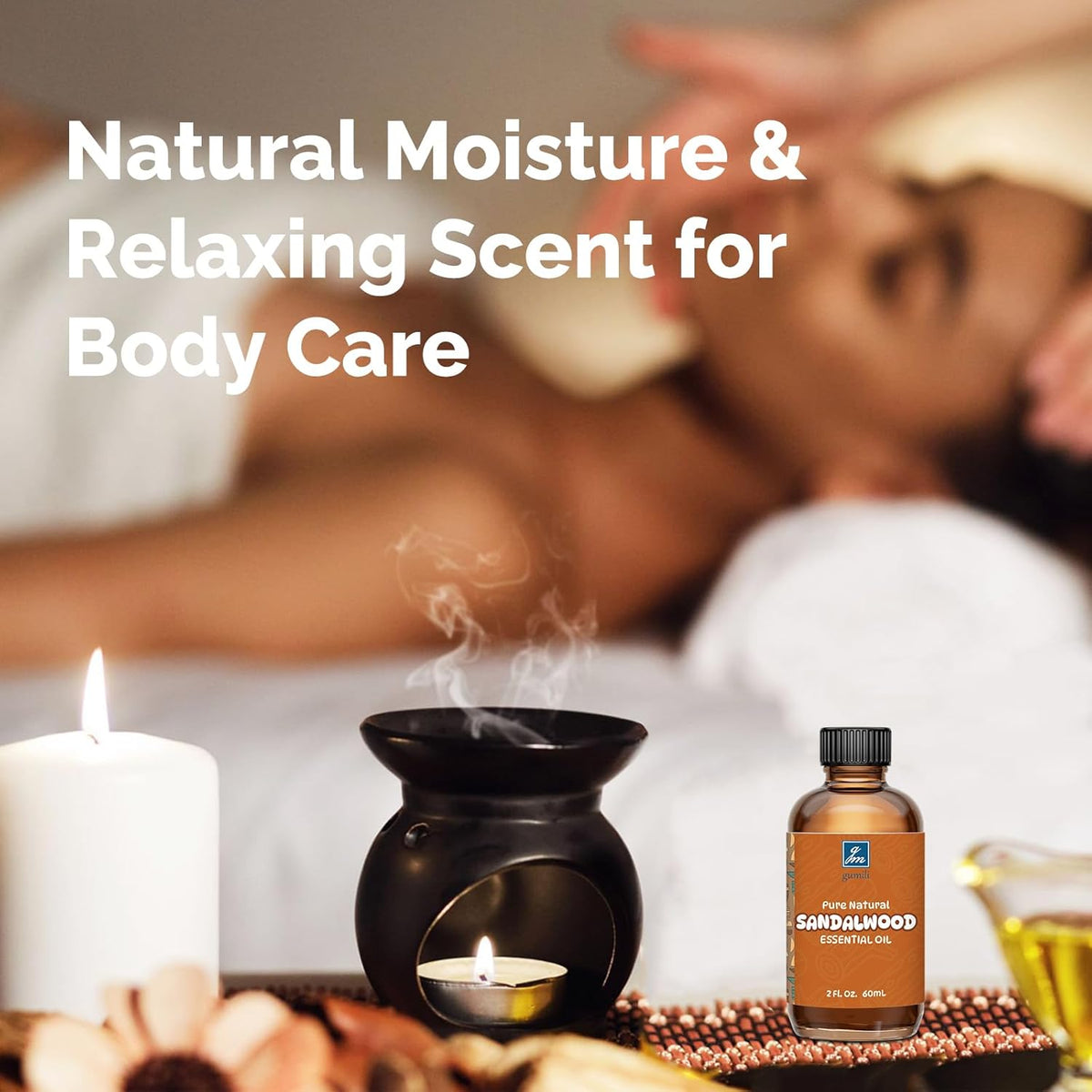Sandalwood Essential Oil 4 Oz, 100% Pure Sandalwood Oil for Diffuser, Skin, Hair, Body & Face