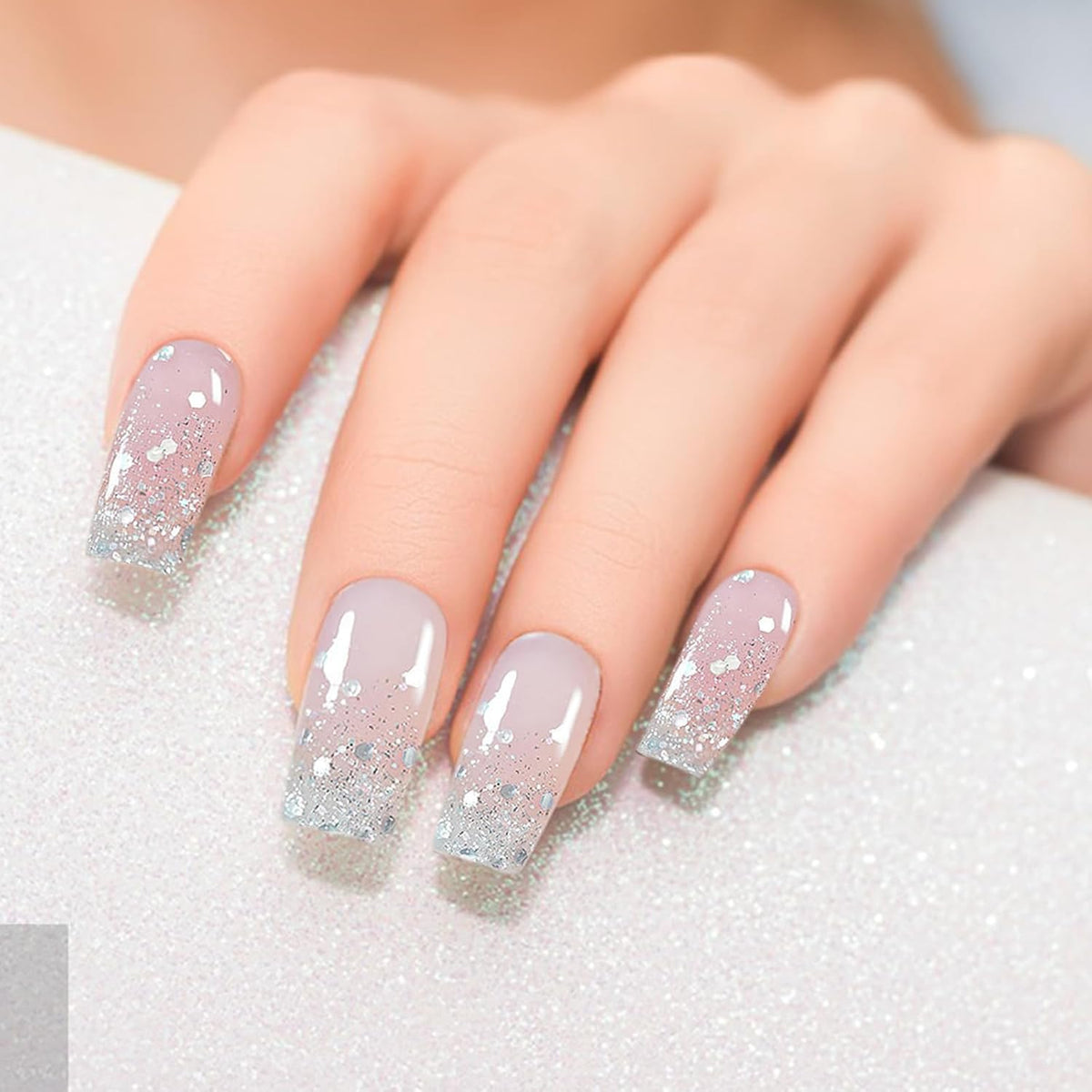 Major Dijit Quick Dry Nail Polish Clear Silver Summer Nail Lacquer for Nail Art Regular Nail Polish