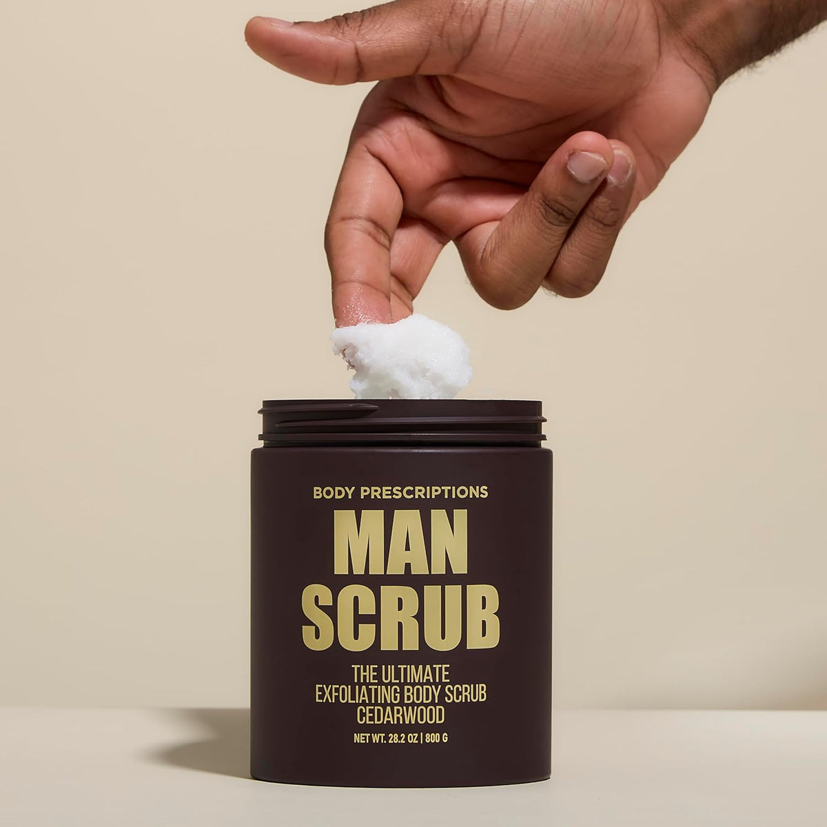 Body Prescriptions Men’s Exfoliating Body Scrub – Ultimate Skin Cleansing Wash in Jar with