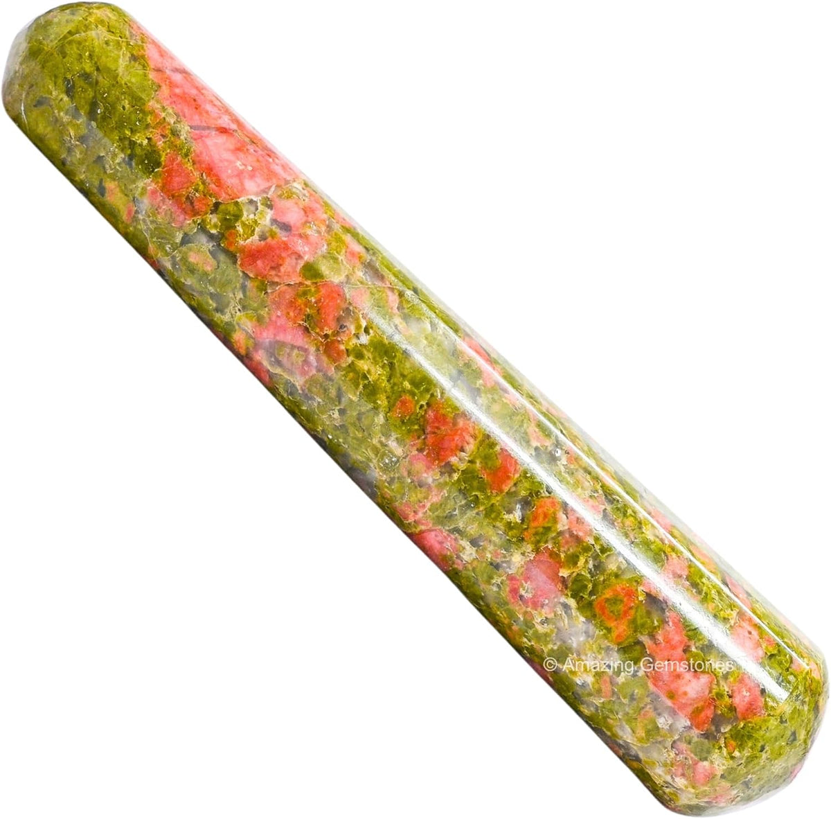 Amazing Gemstone Unakite Crystal Wand Massage Stick - Pelvic Wand Gua Sha for Adults - Crystals and
