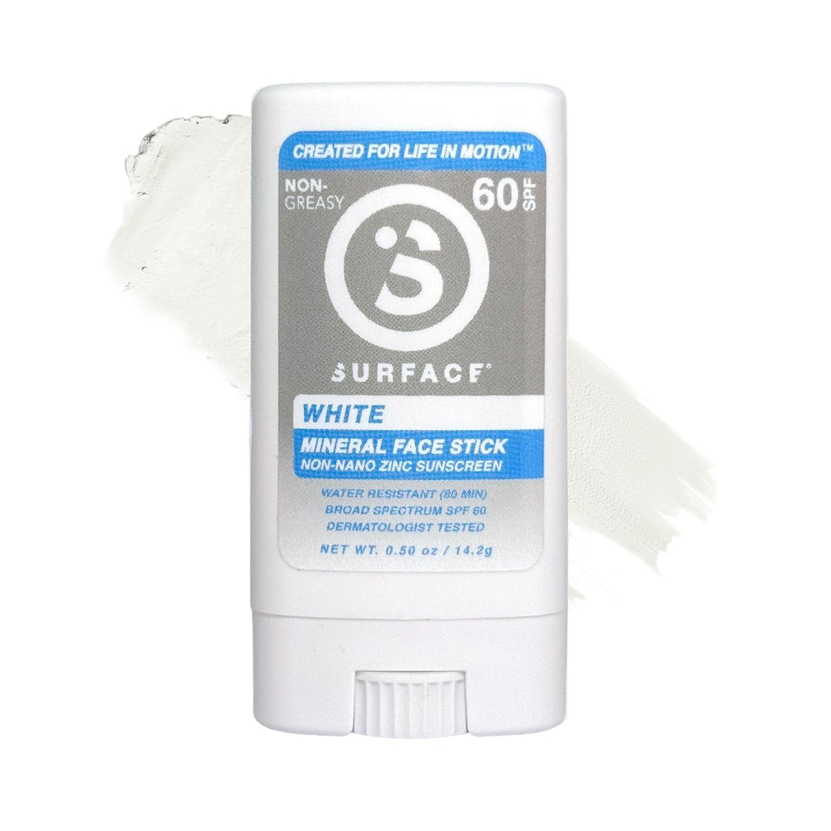 Surface Mineral Sunscreen Face Stick SPF 60, Lightweight Non-Nano Zinc Oxide Formula, Reef