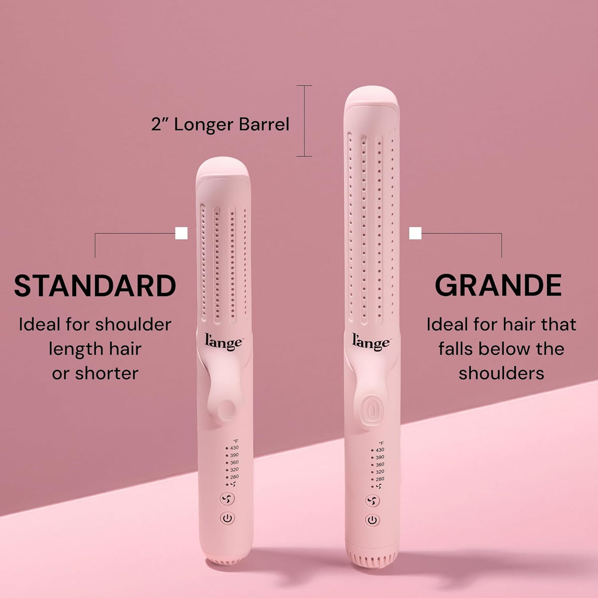 L'ANGE HAIR Le Duo Standard 360° Airflow Styler | 2-in-1 Curling Wand & Titanium Flat Iron Hair