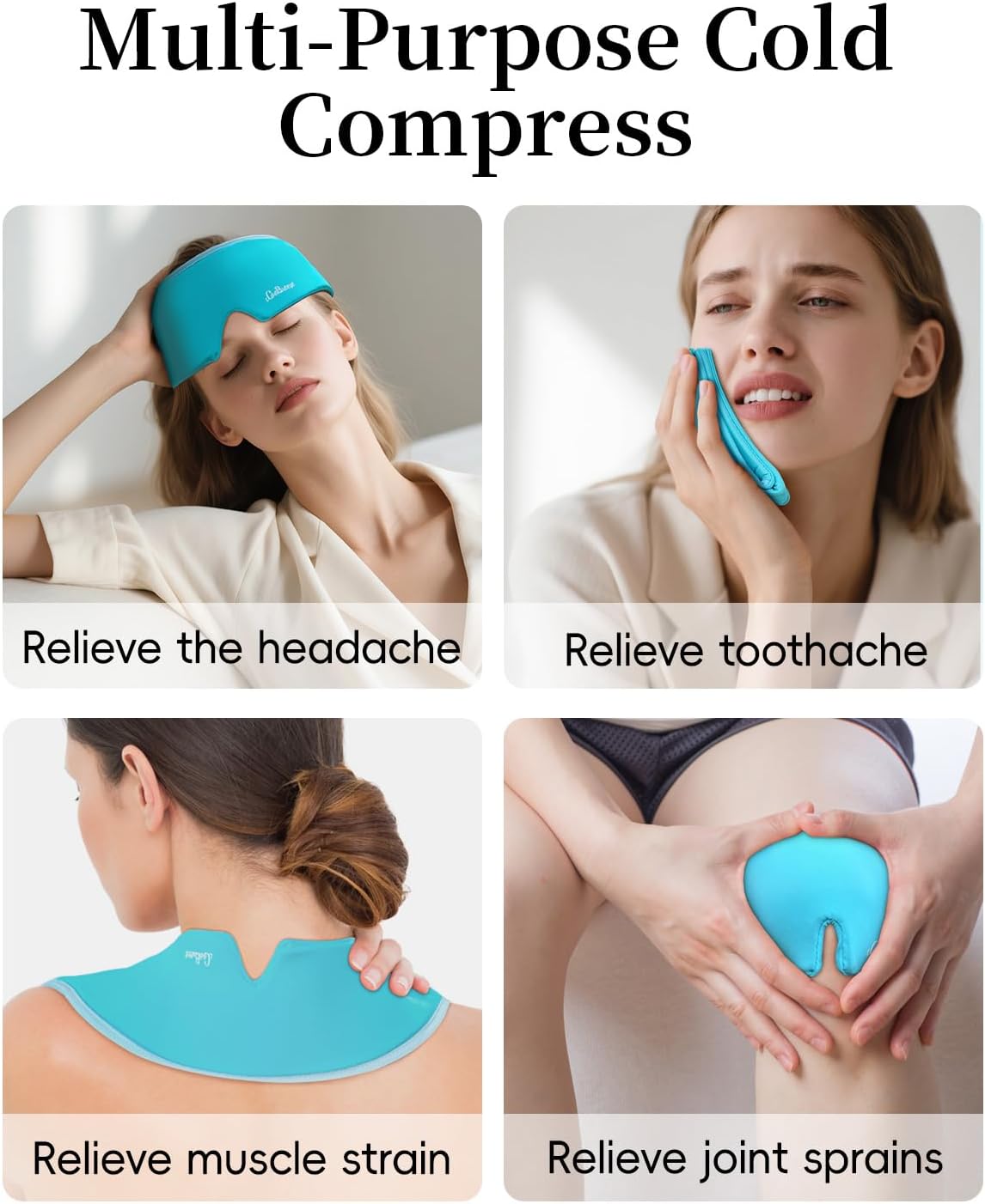 Cooling Eye Mask for Puffy Eyes, Headache and Migraine Relief Gel Eye Mask, for Headache