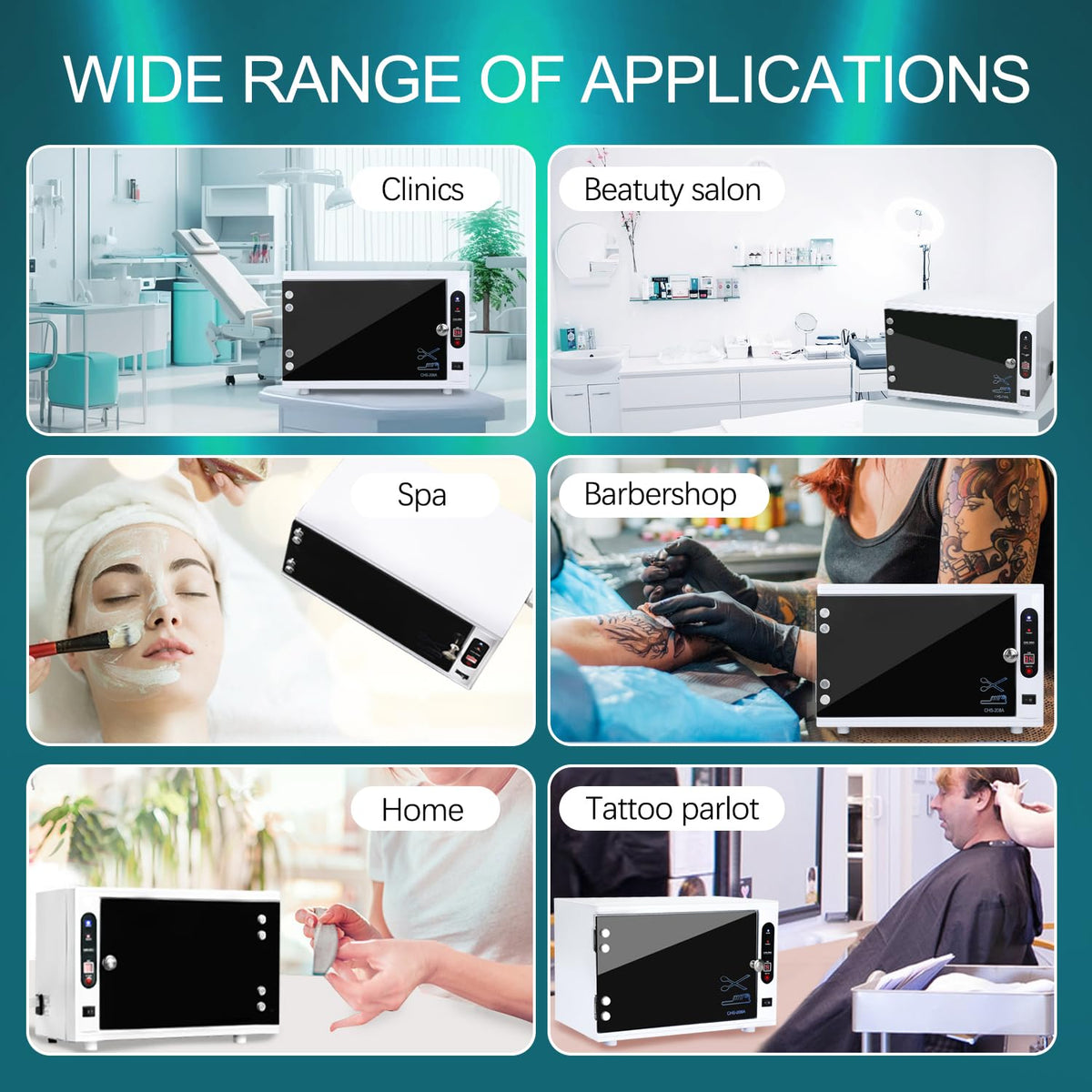 Nail Tool Cleaning Cabinet, Large Capacity Cleaner Box Cleaner Cabinet Cleaning Machine Barber Tool