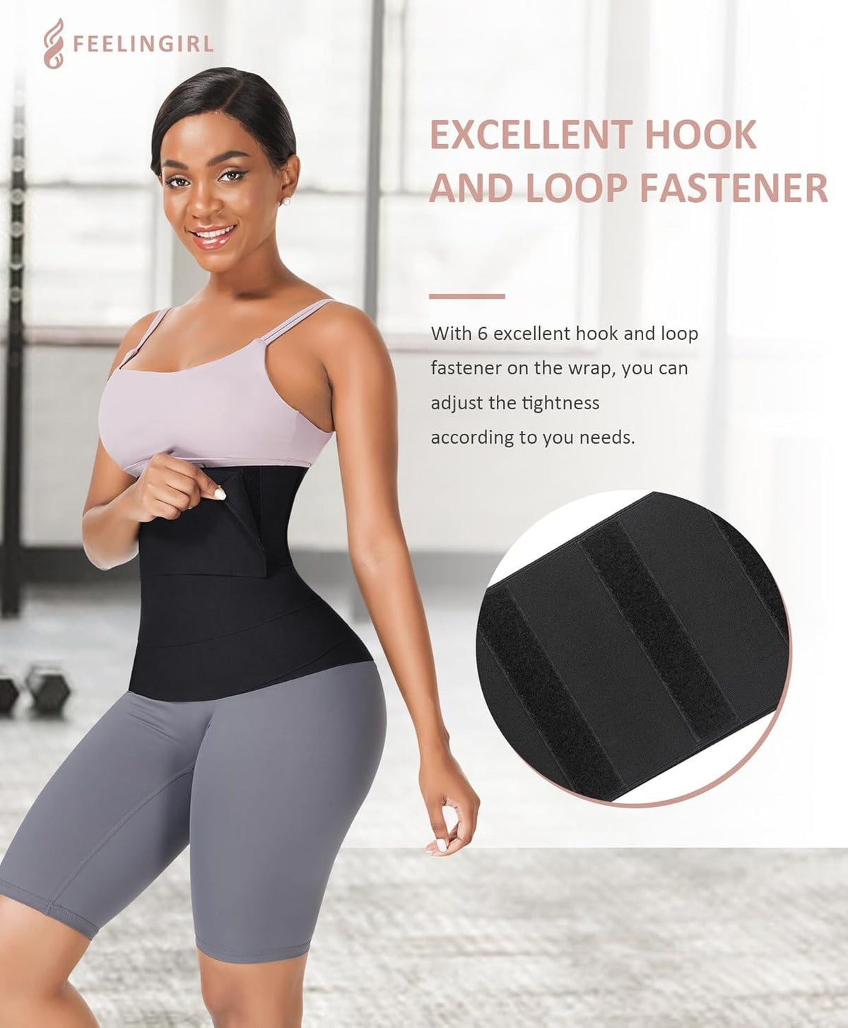 FeelinGirl Waist Trainer for Women Bandage Wrap Trimmer Belt Long Torso Tummy Wraps Belly Body