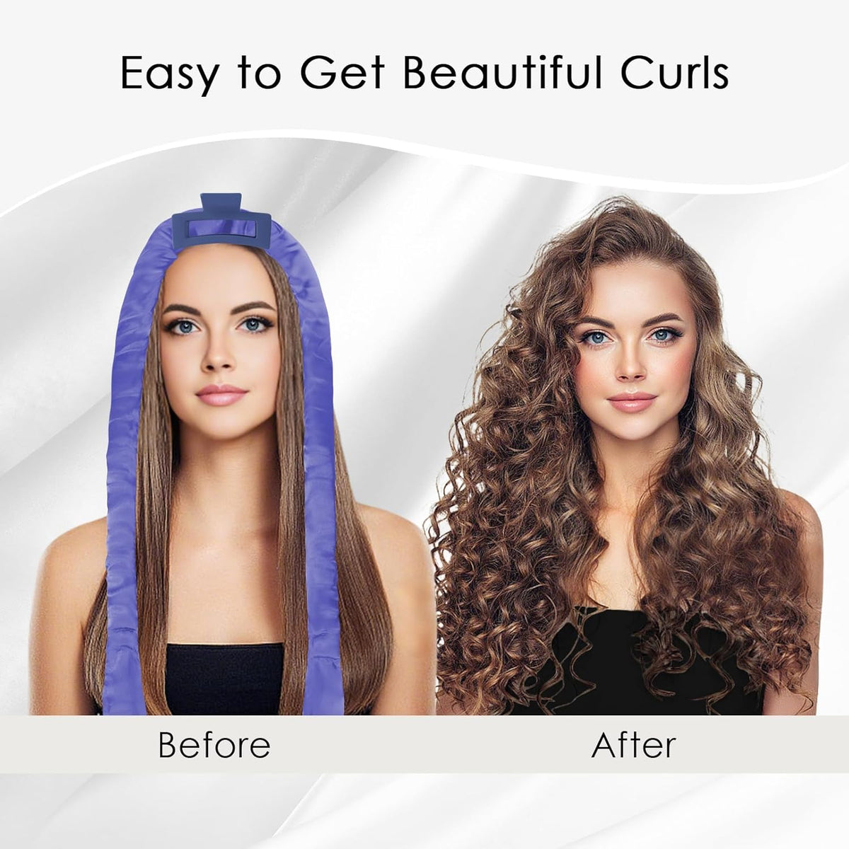 weiwei Satin Heatless Curlers Hair Curler, No Heat Curls Overnight Hair Curlers to Sleep In