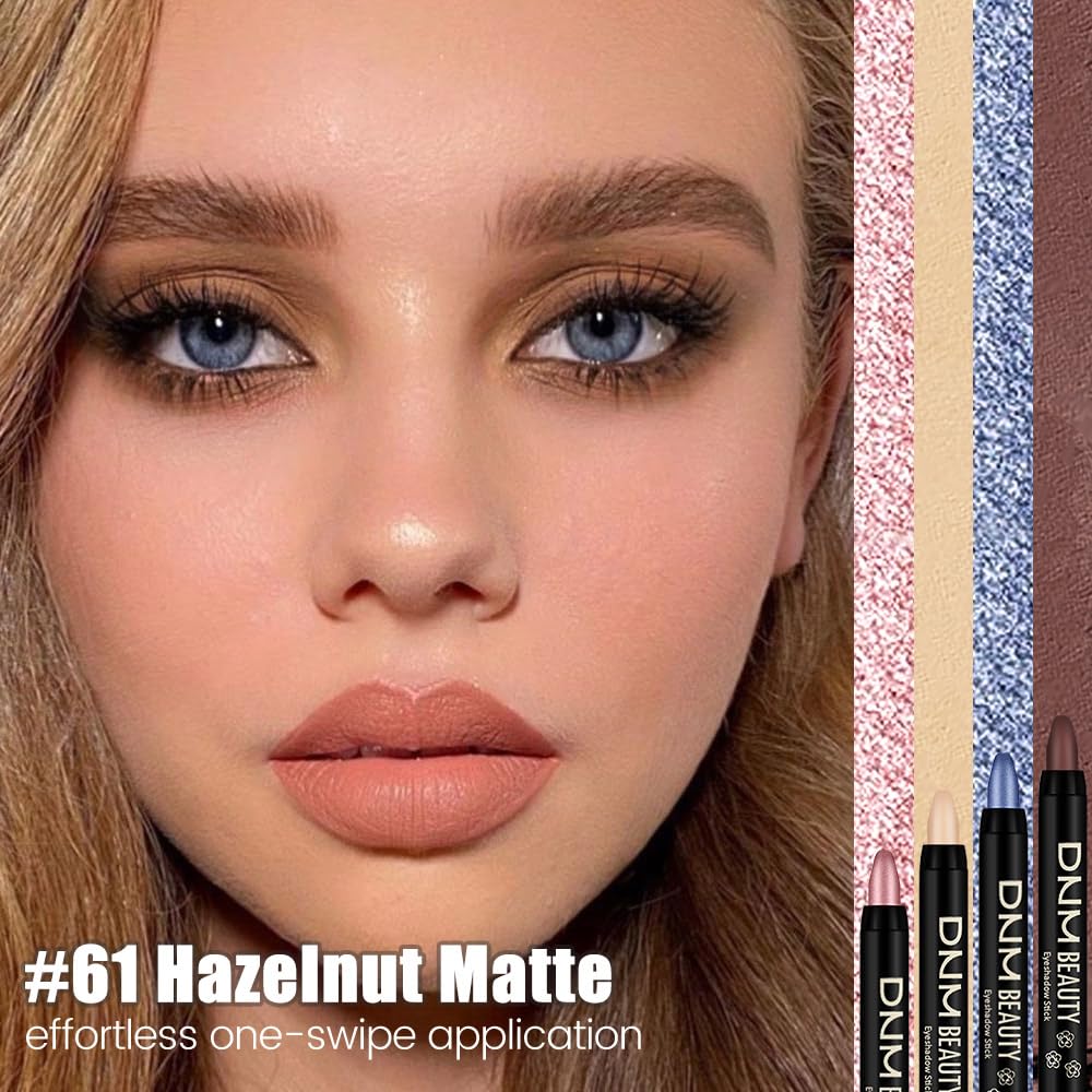 Kaely Cream Eye Shadow Sticks, Hazelnut Matte Eyeliner Pencil Eyeshadow Palette Makeup, Eye