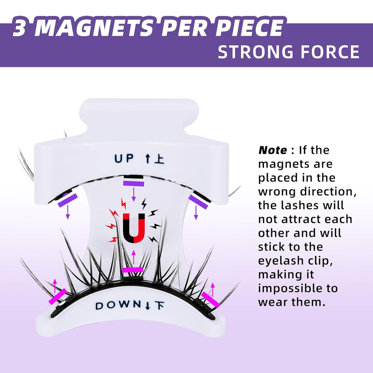 B&Qaugen Magnetic Eyelashes with Applicator Reusable Glue-Free Natural Look Eyelashes Kit Easy to