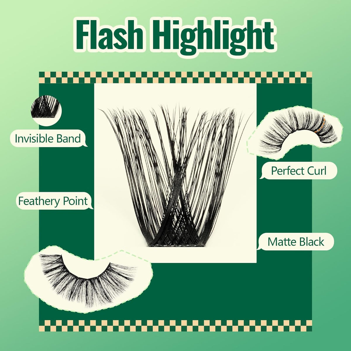Lash Clusters 96pcs Eyelash Clusters D Curl 18-24MIX Cluster Lashes KEYYOU Volume Wispy Lash