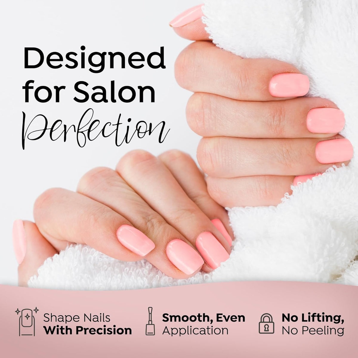 Tones Pro Acrylic Nail Powder, Cover Pink (Soft Nude Pink), (3.5 Fl Oz) - Long-Lasting &